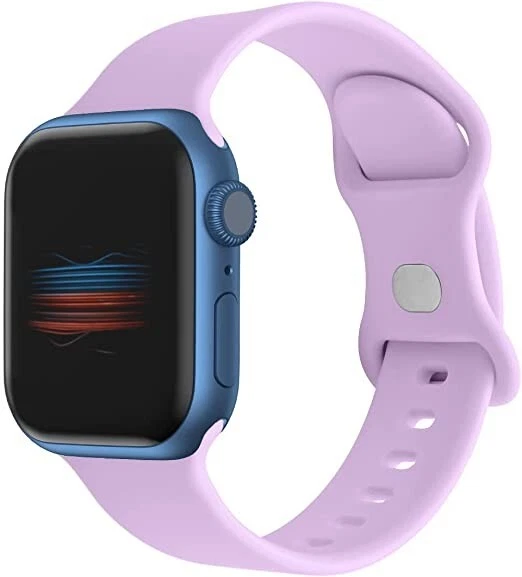 LAVENDER Strap for 42/44/45mm Apple Watch 8 7 6 5 4 3 Band Soft Silicone C4