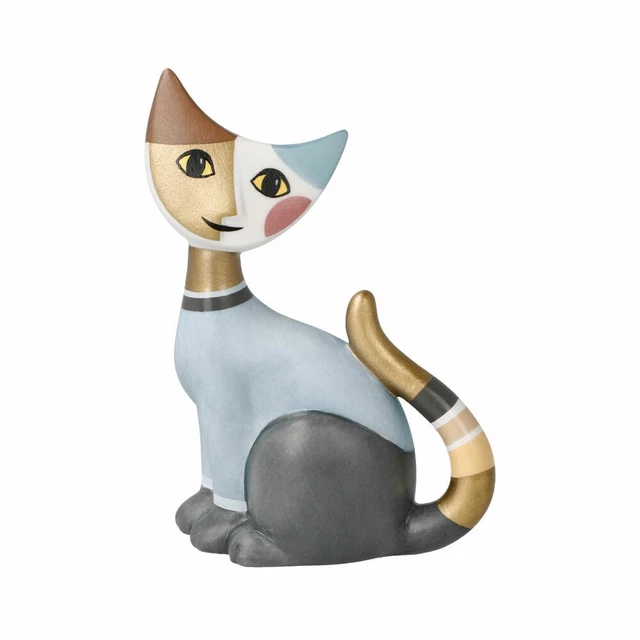 Figurine En Porcelaine Bella De Rosina Wachtmeister - Chat Design Artistique - 8,5 X 7,5 X 5 Cm - Collection Goebel