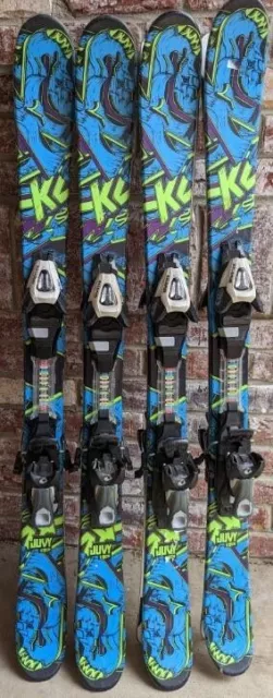 K2 Juvy 119cm 97-72-93 Twin-Tip Rocker Skis Salomon C5 Adjustable Bindings TUNED K2 Juvy 119cm 97-72-93 Twin-Tip Rocker Skis Salomon C5 Adjustable Bindings TUNED