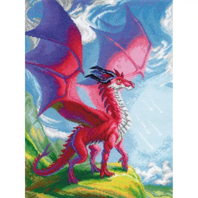Kit point de croix  RIOLIS  Votre puissant dragon 2127