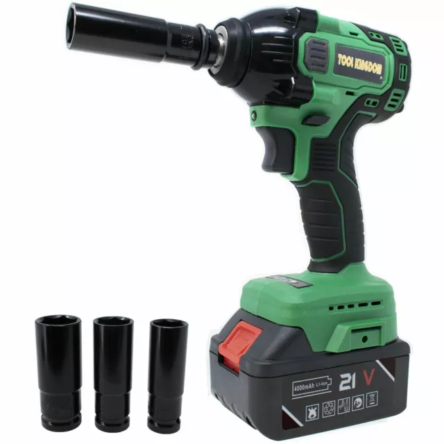 Cordless Impact Wrench kit 21V with Drill Set 7 pcs Heavy Duty 310LB tq