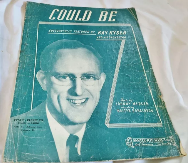 1938 Could Be Successfully Featured Kay Kyser Orchestra Concertina Sheet Music