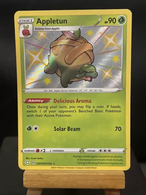 Pokemon Card Appletun SV014/SV122 Shining Fates Shiny Holo Rare NM