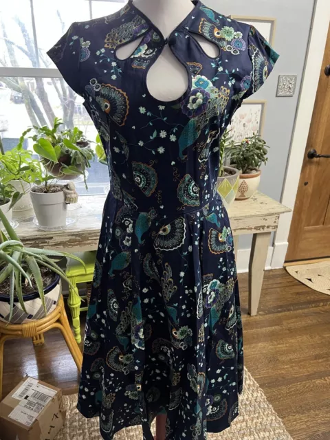 DANCING DAYS BY Banned S Peacock Cut Out Dress NWT Retro Pin Up MODCLOTH Twirl 60.00 PicClick