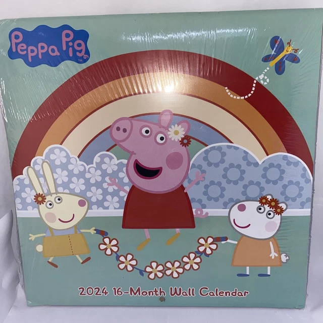 PEPPA PIG WALL Calendar 2024 16 Month Wall Calendar Hasbro New Sealed