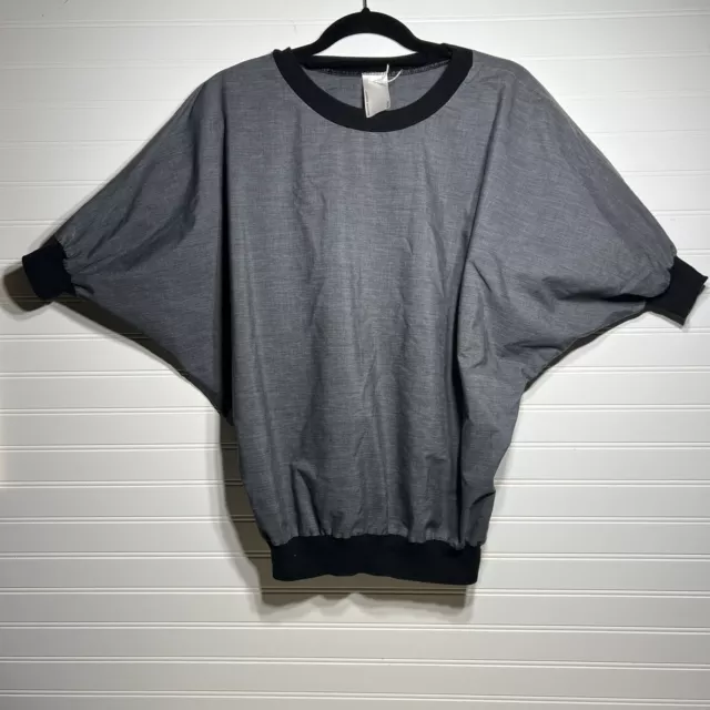 American Apparel 3/4 Dolman Sleeve shirt - one size womens grey vintage style