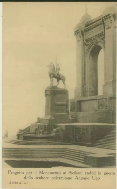 Palermo -Progetto Per Il Monumento Ai Siciliani Caduti In Guerra Scultore Antoni