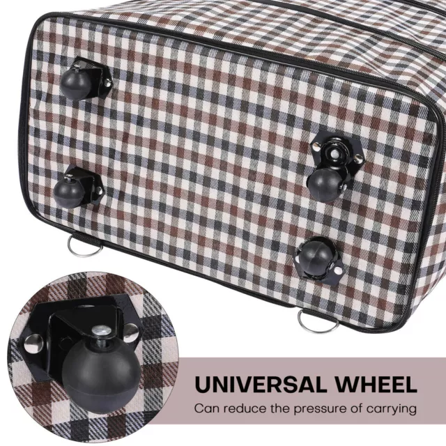 Expandable Rolling Wheeled Duffle Bag Luggage Spinner Suitcase Travel 3-layer 4