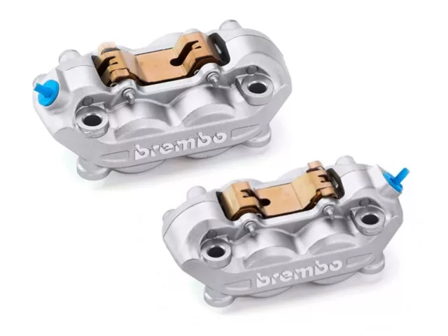 Coppia Pinze Freno Radiali Brembo Anteriori P4 32 Interasse 100Mm Con Pastiglie