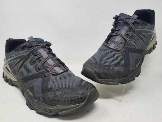 Merrell MQM Flex Grey Black Hiking Shoes Mens Size 15 J12337