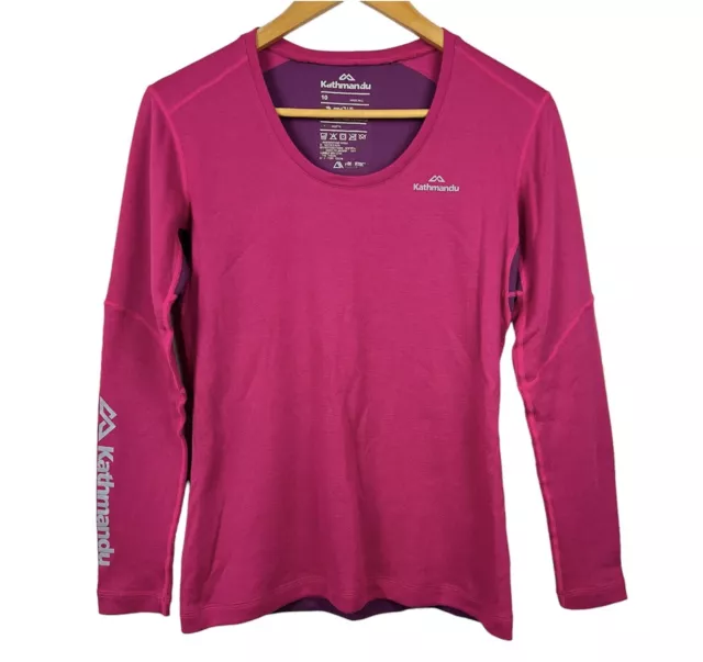 Kathmandu Therma Plus Top Size 10 Pink Purple Base Layer Outdoors Travel