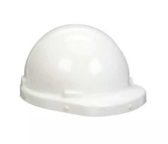 2pk - NEW 3M White Non-Vented Hard Hat Hatshell w/ Ratchet Adjustment; W-3258-5