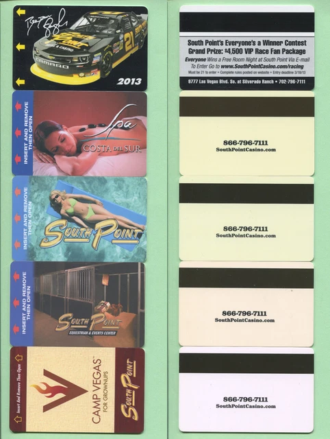 South Point Casino Hotel Room Key Cards Used 5 All Different Free Shipping