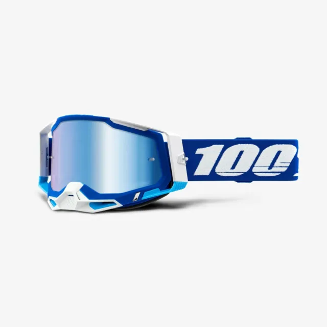 100 % Prozent Racecraft 2 Blue verspiegelt MX Motocross Cross Brille MTB DH