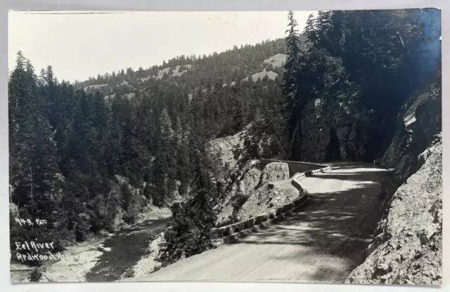 RPPC Eel River, Redwood Highway, California CA Vintage Real Photo Postcard