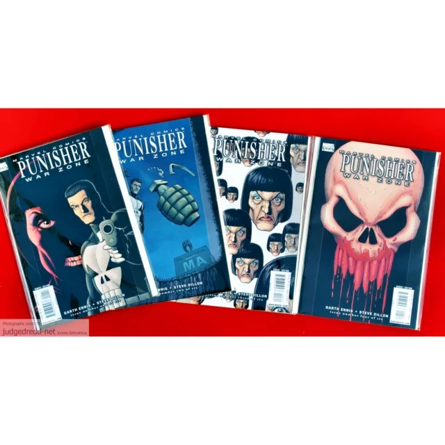 Punisher # 1 2 3 4 War Zone  Frank Castle 4 Marvel Comic Book Issues (Lot 2149