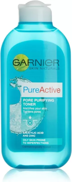 Garnier Skin Naturals Pure Active Pore Purifying Toner 200ml - Oily Skin