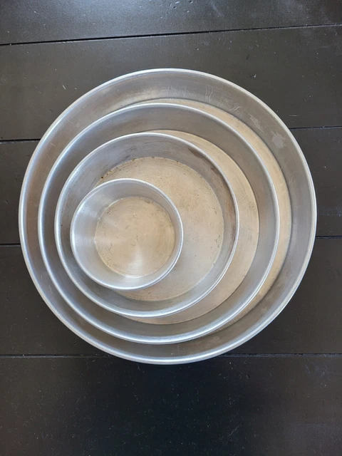 Juego de sartén de aluminio Mirro de 3 piezas vintage