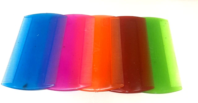 2X Assorted Plastic Fine Nit LICE Comb Children Hair nit remover Dual sides