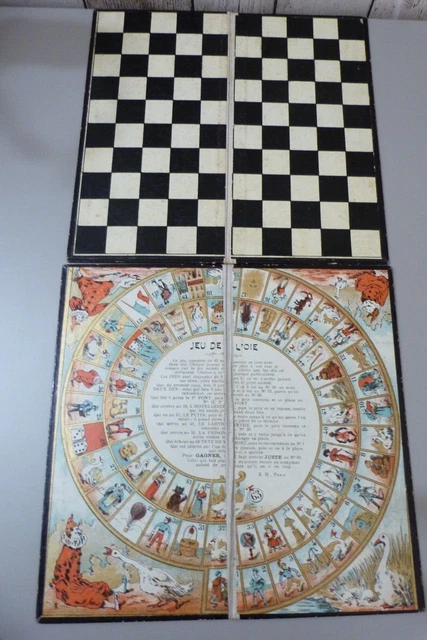 ANCIEN PLATEAU JEU de l'oie et dames EUR 15,00 - FR