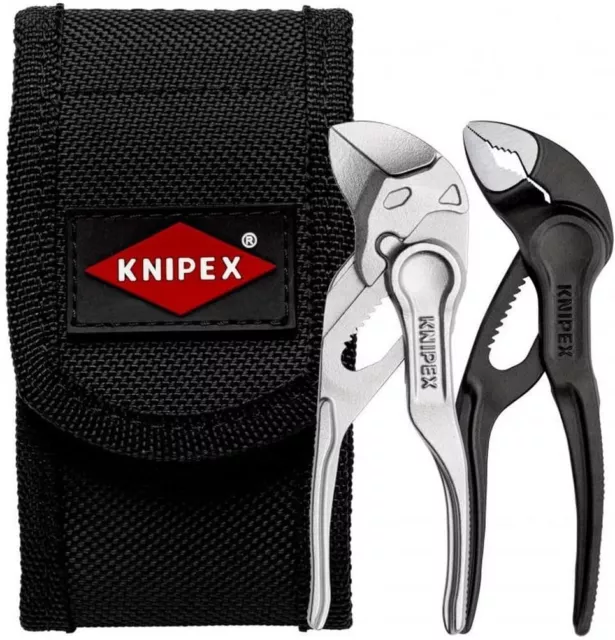 Knipex 4" 002072V04 XS Pliers 2 pcs set with Belt Pouch New