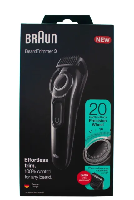 Braun BT3222 beard trimmer Black