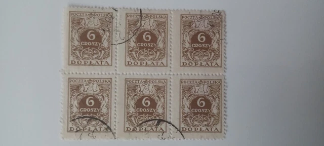 Briefmarken Poczta Polska 1929 6 Groszy Doplata gestempelt 2.1.30