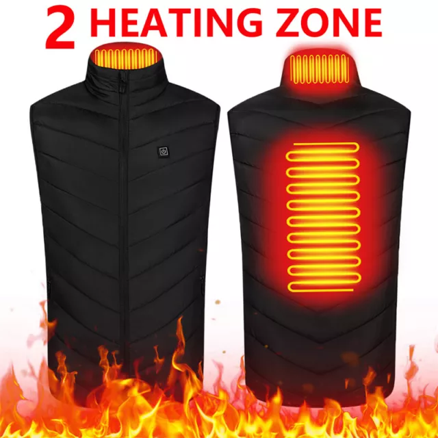 Heated Vest Warm Gilet Winter Electric USB Jacket Men/Women Heating Coat Thermal