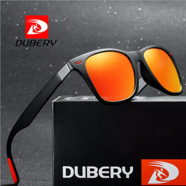 DUBERY Men Polarized Sport Sunglasses Outdoor Driving Fishing Square Glasses Hot 2