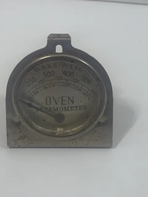 Vintage Bake-Well Vintage Oven Thermometer USA Used Metal