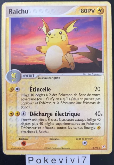 Pokemon Card RAICHU 13/95 Rare Block EX Team Aqua VS Team Magma FR USED
