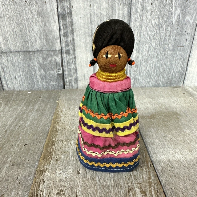Miccosukee Seminole Indian Handmade 4.5 Inch  Doll