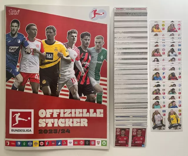 Topps Bundesliga Sticker 2023/2024 Komplett Set: Alle 523 Sticker + Album 23/24