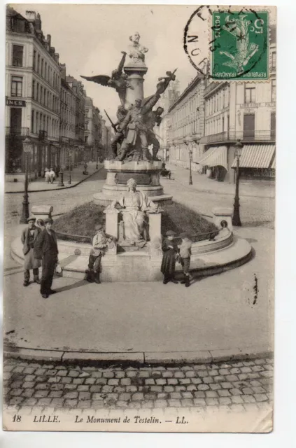 LILLE - North - CPA 59 - Le monument Testelin - view 2