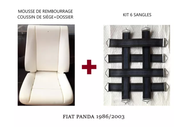 MOUSSE DE REMBOURRAGE POUR COUSSIN DE SIÈGE+DOSSIER pour FIAT PANDA phase 2  annèe du 2003 au 2011