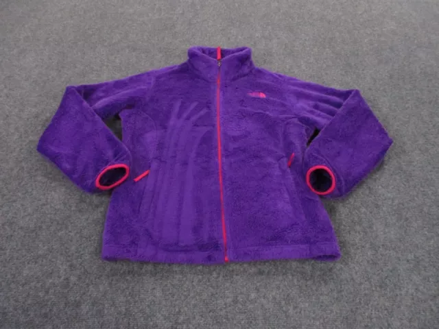 The North Face Jacket Adult L Purple Fuzzy Fleece Hiking Outdoors Casual Womens