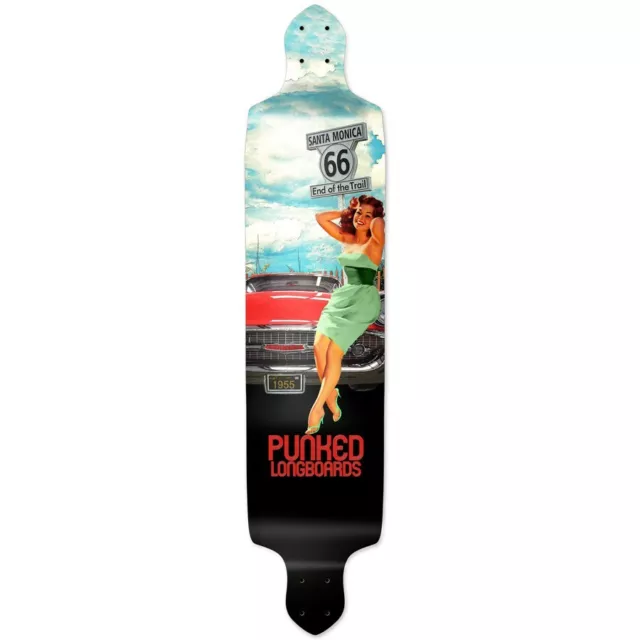 Yocaher Drop Down Longboard Deck - Route 66 Series - RTE-66  (DECK ONLY)