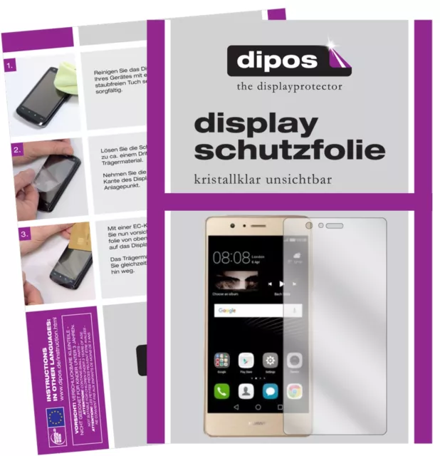 2x Schutzfolie für Huawei P9 Lite 2017 klar Displayschutzfolie Folie dipos