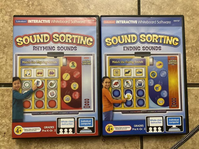Sound Sorting 2 Disc Lot Lakeshore Interactive Whiteboard Software, Educational