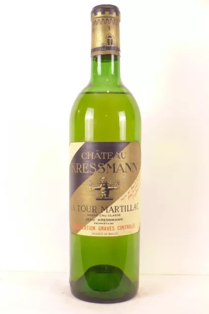 graves château la tour martillac grand cru classé blanc 1970 - bordeaux