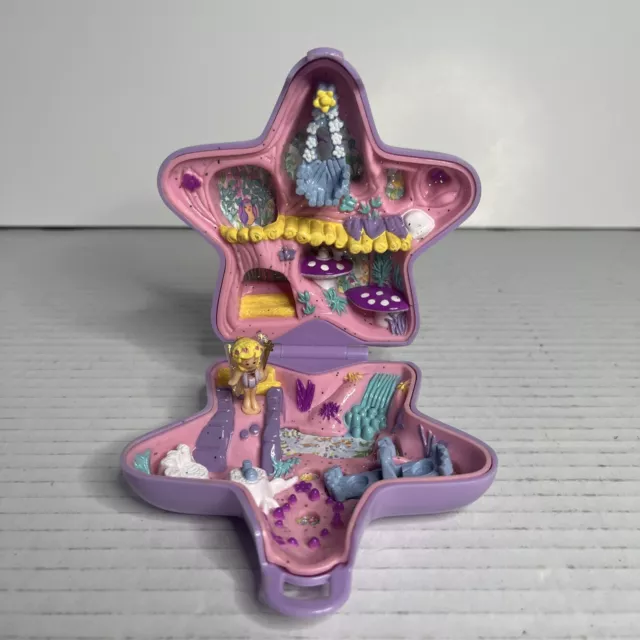 VTG Polly Pocket Fairy Fantasy Playset W/ Fairy Figure 1992 Bluebird Purple Star