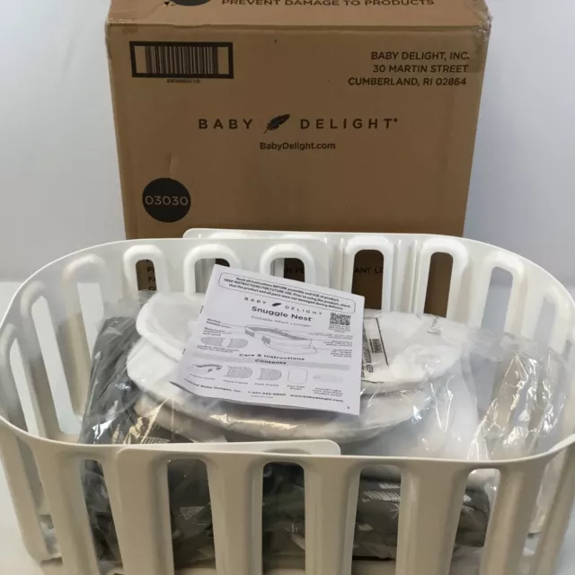 Baby Delight Snuggle Nest 03030 Gray White Scribbles Infant Lounger Used
