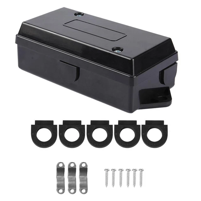 7 Way Weatherproof Trailer Plug Wiring Electrical Wire Cord Junction Box  FS2#