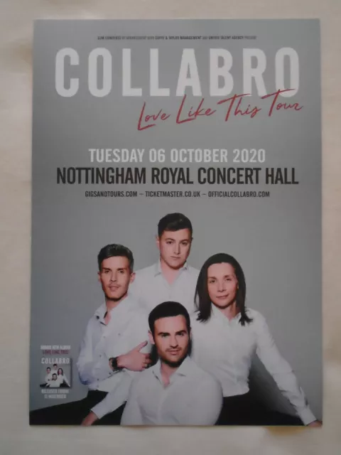 COLLABRO Live in Concert "Love Like This Tour" UK  2020 Promotional tour flyer
