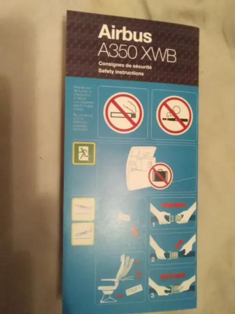 Airbus A350 Factory Safety card
