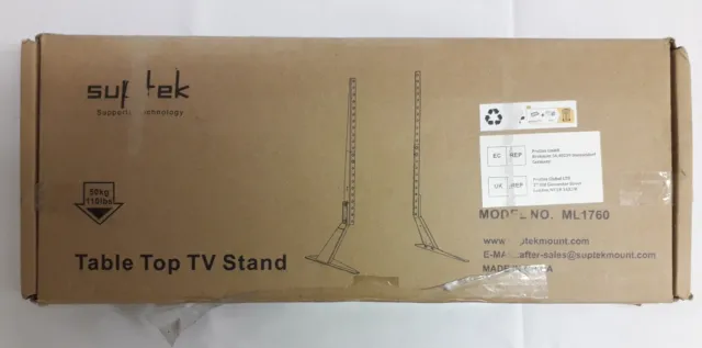 Suptek Table Top TV Stand in Black CG H61
