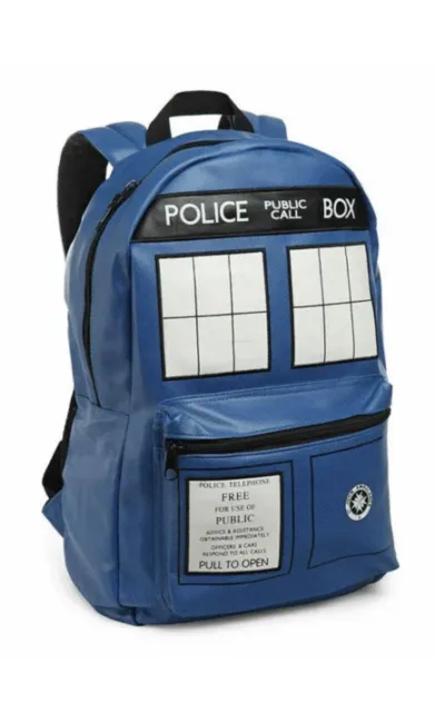 Dr WHO LOT Tardis Police box Backpack - Hard To Find