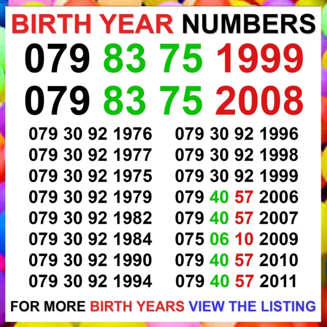 Easy SIM Card Birth Year Mobile Phone Number VIP Gold Diamond Platinum Business