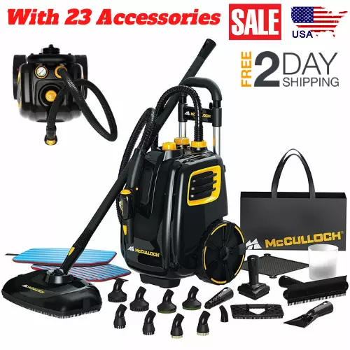 Steam Cleaner McCulloch MC1385 Deluxe Canister with 23 Accessories 1500W