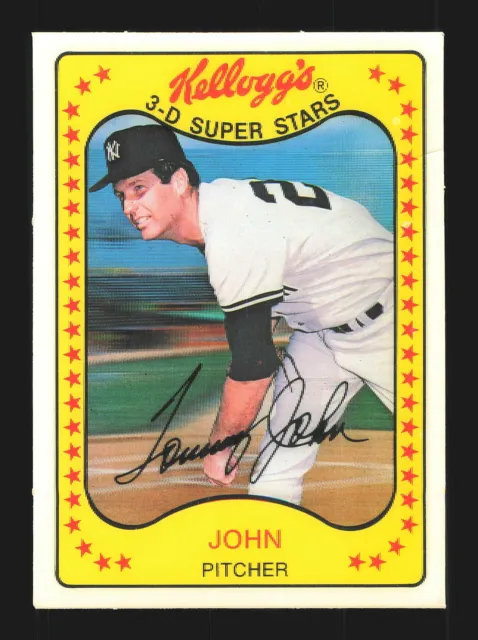 1981 KELLOGG'S 3D Super Stars #52 Tommy John Yankees de New York EUR 2 ...